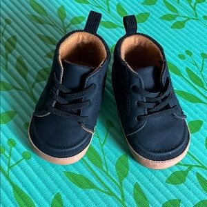 Carter's Black and Tan Sneakers with Soft Canvas Material